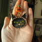 Black Cat and Jack-o’-lantern Car Charm