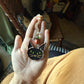Black Cat and Pumpkin Moon Car Charm