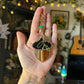 Golden Green Mushroom Acorn Car Charm