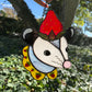 Strawberry Opossum Stained Glass Suncatcher