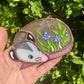 Purple Mushroom Star Opossum Mini Stained Glass Suncatcher