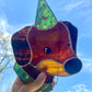 Green Wizard Puppy Stained Glass Suncatcher