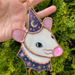 Violet Wizard Rat Mini Stained Glass Suncatcher