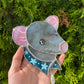 Gray Bandana Rat Stained Glass Suncatcher