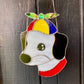 Helicopter Hat Puppy Stained Glass Suncatcher