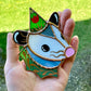 Tulip Wizard Mini Opossum Stained Glass Ornament