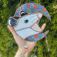 Springtime Screamy Opossum Moon Stained Glass Suncatcher