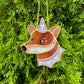 Mini Purple Heart Wizard Fox Stained Glass Suncatcher