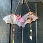 Pink Haze Wizard Bat Stained Glass Suncatcher