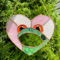 Iridescent Lovely Frog Stained Glass Suncatcher