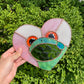 Iridescent Lovely Frog Stained Glass Suncatcher