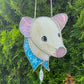Tan Bandana Rat Stained Glass Suncatcher