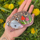 Mini Mushrooms Sleepy Opossum Suncatcher