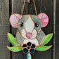 Flower Dumbo Rat Stained Glass Suncatcher