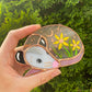 Sunflower Sleepy Opossum Mini Stained Glass Suncatcher