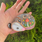 Wildflowers and Mushroom SleepyOpossum Mini Stained Glass Suncatcher
