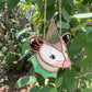 Green Van Gogh Wizard Opossum Stained Glass Suncatcher