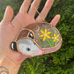 Sunflower Sleepy Opossum Mini Stained Glass Suncatcher