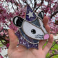 Purple Star Opossum Mini Stained Glass Ornament