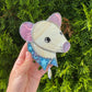 Iridescent Tan Bandana Rat Stained Glass Suncatcher