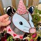Lovely Opossum Stained Glass Suncatcher