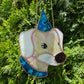 Blue Wizard Puppy Stained Glass Suncatcher