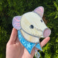Tan Bandana Rat Stained Glass Suncatcher