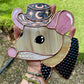 Celestial Cowboy Mouse Stained Glass Suncatcher