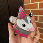 Mini Lovely Opossum Stained Glass Ornament