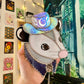 Purple Cowboy Opossum Stained Glass Suncatcher