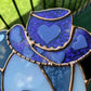 Purple Van Gogh Cowboy Opossum Stained Glass Suncatcher