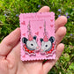 Lovely Opossum Acrylic Earrings