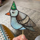 Wizard Pigeon Stained Glass Planter Stake