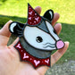 Mini Red Lovely Opossum Stained Glass Ornament