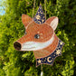 Royal Blue Wizard Fox Stained Glass Suncatcher