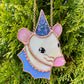 Periwinkle Wizard Rat Mini Stained Glass Suncatcher