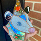 Tulip Wizard Opossum Stained Glass Suncatcher