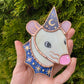 Violet Wizard Rat Mini Stained Glass Suncatcher