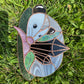 Amethyst Crystal Guardian Opossum Stained Glass Opossum