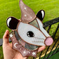 Warm Lavender SparkleWizard Opossum Stained Glass Suncatcher
