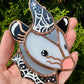 Mini Spiderweb (version 1) Wizard Opossum Stained Glass Suncatcher