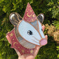 Hot Pink Wizard Opossum Stained Glass Suncatcher