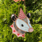 Lovely Opossum Stained Glass Suncatcher
