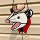 Made to Order: Screaming Cowboy Opossum Stained Glass Suncatcher