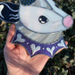 Cosmic Heart Wizard Opossum Stained Glass Suncatcher