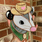 Love Cowboy Opossum Stained Glass Suncatcher