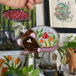 (Moon) Mini Brown Rat and Red Mushroom Stained Glass Suncatcher