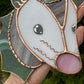 Swirly Green Aventurine Wizard Opossum Stained Glass Suncatcher