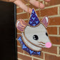 Mini Grey Rat Stained Glass Ornament
