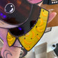 Banana Mouse Stained Glass Suncatcher
